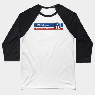 Michigan - United State of America Baseball T-Shirt